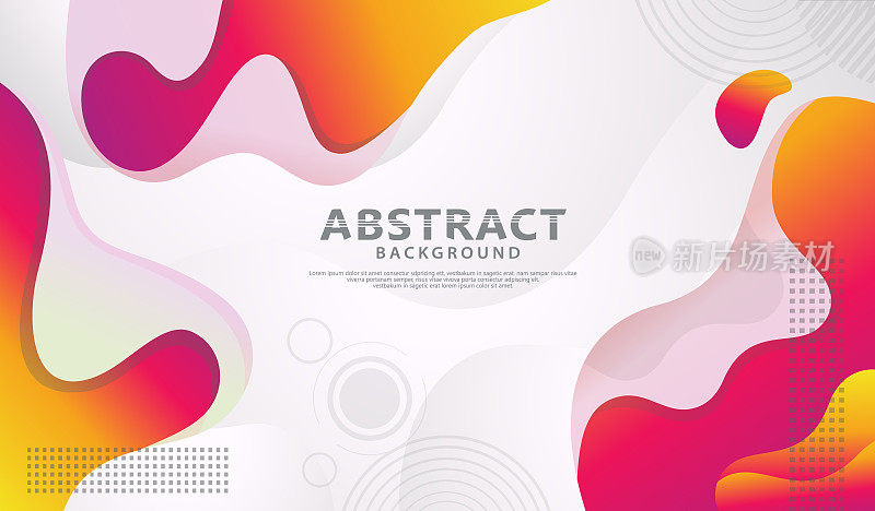 Dynamic style banner design with fluid color gradient elements. Creative illustration